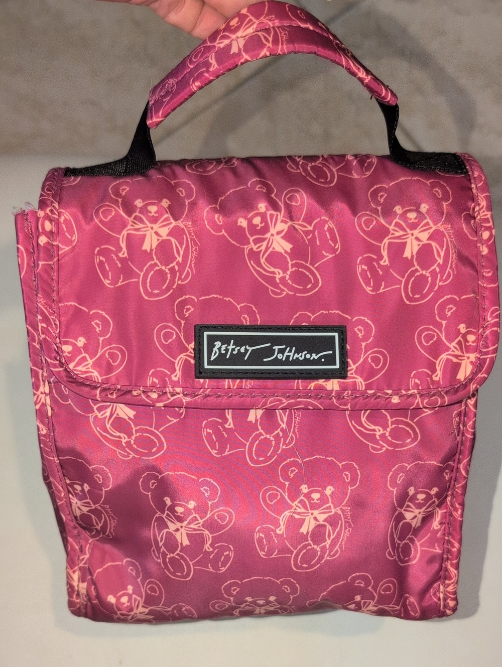 Betsey Johnson Pink Teddy Bear Kids Lunch Tote